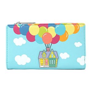 loungefly disney up balloon house faux leather flap wallet