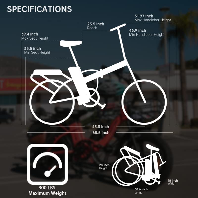 Rattan 750W Electric Bike for Adults 48V 13AH Removable Battery Foldable Electric Bikes LM/LF Pro Ebike 20" x 4.0 Fat Tire Electric Bicycles 2 Seater (LF RED, Standard)