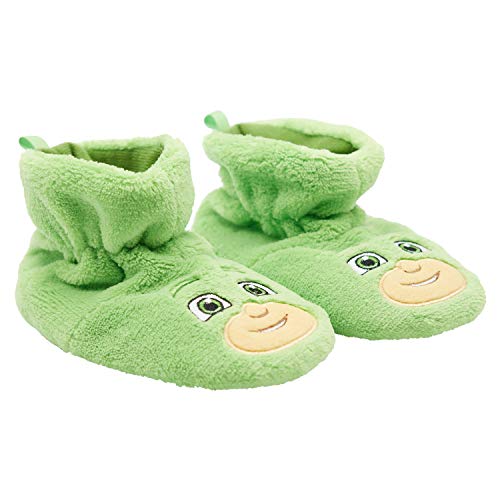 PJ Masks Boys Socktop Slippers - PJMASKS Catboy, Owlette, Gekko Toddler Slippers (Green, 7-8 Toddler)