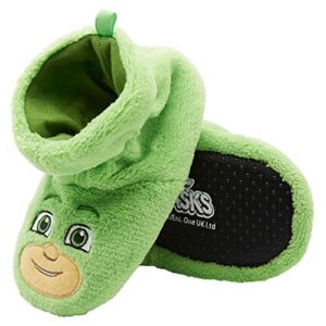 PJ Masks Boys Socktop Slippers - PJMASKS Catboy, Owlette, Gekko Toddler Slippers (Green, 7-8 Toddler)