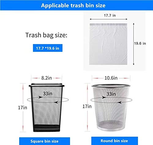 Strong Kitchen Trash Bags Drawstring 4 Gallon Garbage Bags Unscented Wastebasket Bin Trash Can Liners Small Trash Bag for Kitchen,Bathroom,Bedroom,Home,Office,car(Pure white)