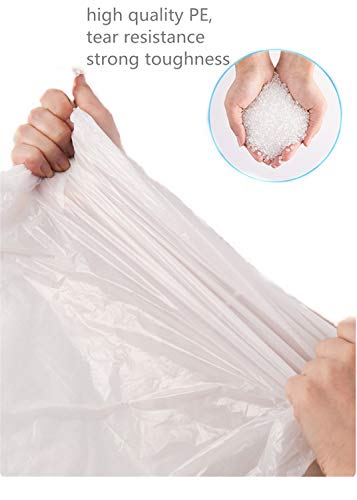 Strong Kitchen Trash Bags Drawstring 4 Gallon Garbage Bags Unscented Wastebasket Bin Trash Can Liners Small Trash Bag for Kitchen,Bathroom,Bedroom,Home,Office,car(Pure white)