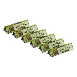 zig zag rolling papers organic hemp 1 1/4 size unbleached vegan rolling papers - sustainable and eco-friendly paper for everyday use (6 packs)