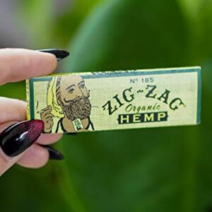 Zig Zag Rolling Papers Organic Hemp 1 1/4 Size Unbleached Vegan Rolling Papers - Sustainable and Eco-Friendly Paper for Everyday Use (6 Packs)