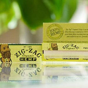 Zig Zag Rolling Papers Organic Hemp 1 1/4 Size Unbleached Vegan Rolling Papers - Sustainable and Eco-Friendly Paper for Everyday Use (6 Packs)