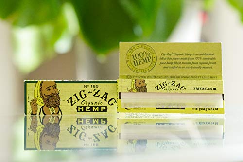 Zig Zag Rolling Papers Organic Hemp 1 1/4 Size Unbleached Vegan Rolling Papers - Sustainable and Eco-Friendly Paper for Everyday Use (6 Packs)