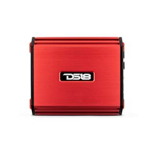 ds18 s-1100.2/rd car audio amplifier – full-range, class ab, 2 channel amplifier, 1100 watts (red)