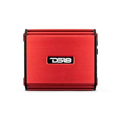 DS18 S-1100.2/RD Car Audio Amplifier – Full-Range, Class Ab, 2 Channel Amplifier, 1100 Watts (Red)