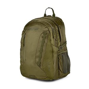 jansport agave hiking backpack - 32 liter daypack with universal 3l hydration system or 15 inch laptop sleeve, army green
