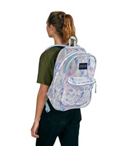 jansport mesh pack - see through backpack ideal for class or beach outtings, mystic floral