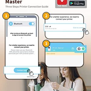 Phomemo Label Maker Machine with Tape D30 Label Makers Portable Bluetooth Mini Labeler,Phone Support,Easy to Use,for Android iOS,Gift for Women Men,Organization Decoration(USB Rechargeable)-Turquoise