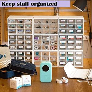 Phomemo Label Maker Machine with Tape D30 Label Makers Portable Bluetooth Mini Labeler,Phone Support,Easy to Use,for Android iOS,Gift for Women Men,Organization Decoration(USB Rechargeable)-Turquoise