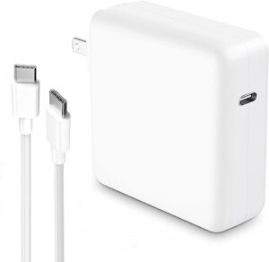 mac book pro charger, 61w/67w usb c charger power adapter for macbook pro/air 13/14 inch, for macbook 12 inch,included usb-c to usb-c charge cable (6.6ft/2m)