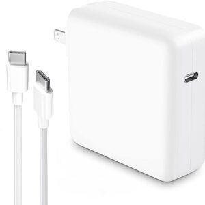 Mac Book Pro Charger, 61W/67W USB C Charger Power Adapter for MacBook Pro/Air 13/14 Inch, for MacBook 12 Inch,Included USB-C to USB-C Charge Cable (6.6ft/2m)