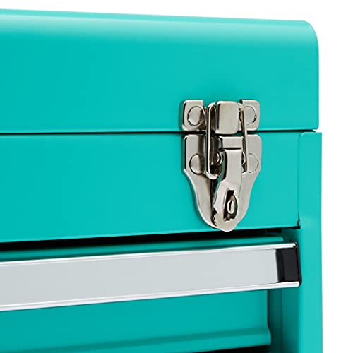 Amazon Basics 2-Drawer Steel Organization Chest - Turquoise Powder Coated Finish