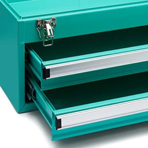 Amazon Basics 2-Drawer Steel Organization Chest - Turquoise Powder Coated Finish