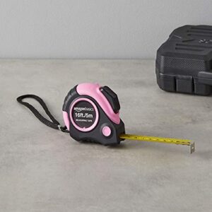 Amazon Basics Tape Measure - 16 Feet, Pink