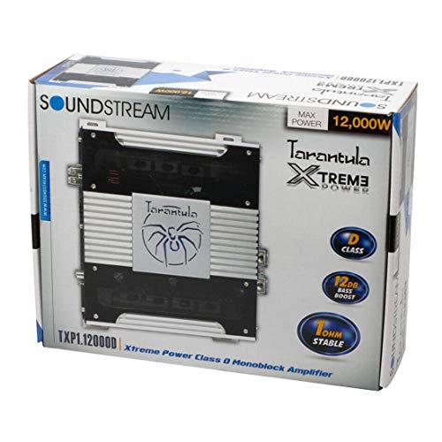 Soundstream TXP1.6000D 6000 Watts Max 1 Ohm Monoblock Class D Tarantula Xtreme Subwoofer Speaker Bass Car Audio Amplifier