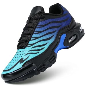 socviis men's fashion sneaker air running shoes for men athletics sport trainer tennis basketball shoes black/green 6.5