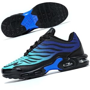 Socviis Men's Fashion Sneaker Air Running Shoes for Men Athletics Sport Trainer Tennis Basketball Shoes Black/Green 6.5