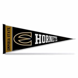 rico industries ncaa emporia state hornets exclusive 12" x 30" soft felt pennant - ez to hang - home décor (game room, man cave, bed room)