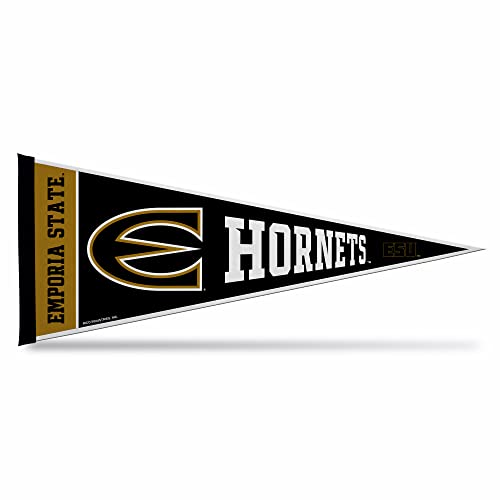 Rico Industries NCAA Emporia State Hornets Exclusive 12" x 30" Soft Felt Pennant - EZ to Hang - Home Décor (Game Room, Man Cave, Bed Room)