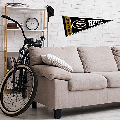 Rico Industries NCAA Emporia State Hornets Exclusive 12" x 30" Soft Felt Pennant - EZ to Hang - Home Décor (Game Room, Man Cave, Bed Room)