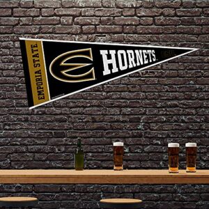 Rico Industries NCAA Emporia State Hornets Exclusive 12" x 30" Soft Felt Pennant - EZ to Hang - Home Décor (Game Room, Man Cave, Bed Room)