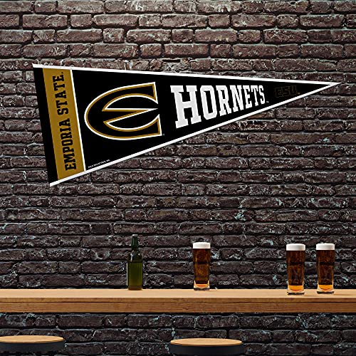 Rico Industries NCAA Emporia State Hornets Exclusive 12" x 30" Soft Felt Pennant - EZ to Hang - Home Décor (Game Room, Man Cave, Bed Room)