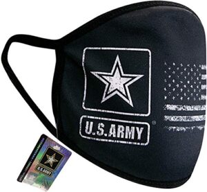 icon sports u.s. army military officially licensed primary logo reusable face covering cloth 01-3