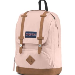 JanSport Cortlandt Laptop Backpack, Misty Rose, 15” Laptop Sleeve-Synthetic Leather Shoulder Computer Bag with Large Compartment, Padded Straps-Book Rucksack for Men, Women