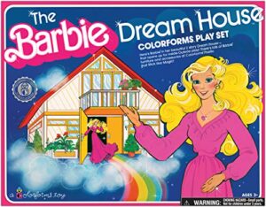 colorforms retro play set - barbie dreamhouse - the classic picture toy that sticks like magic - for ages 3+