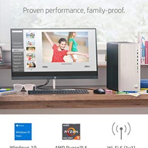 HP Pavilion Desktop PC, AMD Ryzen 5 4600G Processor 6-core with Radeon Graphics, 12 GB DDR4-3200 SDRAM, 512 GB HD - Windows 10 Home, Multi-Display Capable, 5.1 Surround Sound (TP01-1140)