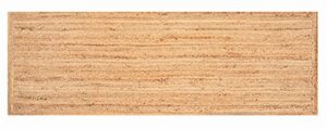 jute braided runner rug 24x72 inches (2'x6')- natural, hand woven reversible area rugs for kitchen living room entryway, eco friendly