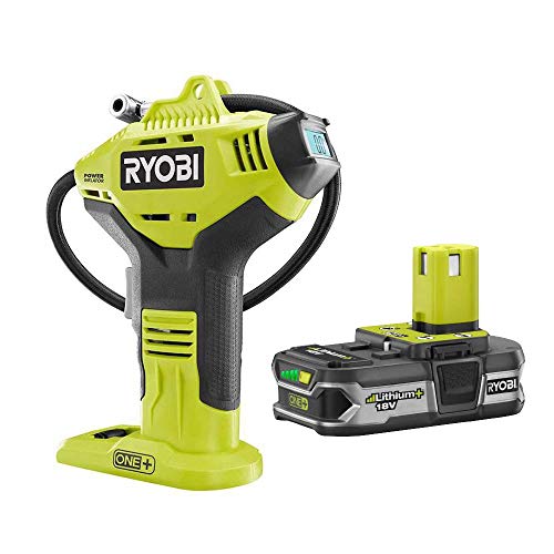 Ryobi P737D 18-Volt Cordless High Pressure Inflator with Digital Gauge & 18-Volt ONE+ Lithium-Ion Compact Battery (Renewed)