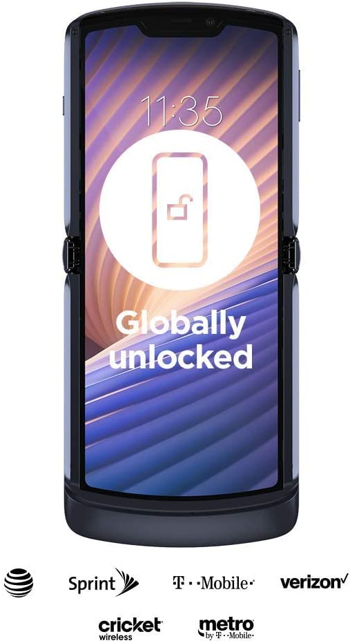 Motorola - moto razr 5G 256GB (Unlocked) - Polished Graphite - PAJS0007US (Renewed)