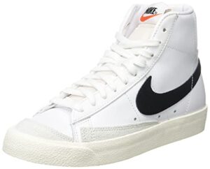 nike women's gymnastics sneaker, white black sail, 6