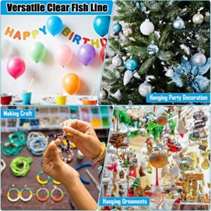 Clear Fishing Wire, Acejoz 656FT Fishing Line Clear Invisible Hanging Wire Strong Nylon String Supports 43 Pounds for Balloon Garland Hanging Decorations