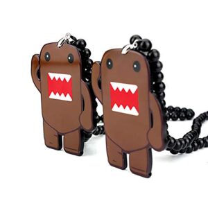 GVBSFJMK Car Pendant Acrylic Funny Domo-Kun Rock Rear View Mirror Charms Ornaments Automobile Trim Hanging Suspension Decoration