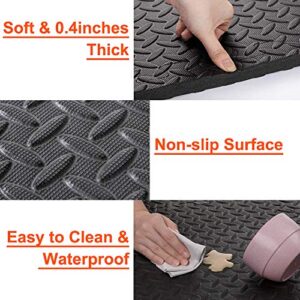 Walsai Exercise Mats Puzzle Foam Mats Gym Flooring Mat Cover 20 SQ.FT Interlocking Foam Mats with EVA Foam Floor Tiles for Home Gym Equipment Workouts