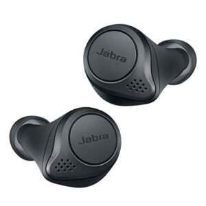 jabra elite active 75t true wireless earbuds with wireless charging enabled case, gray