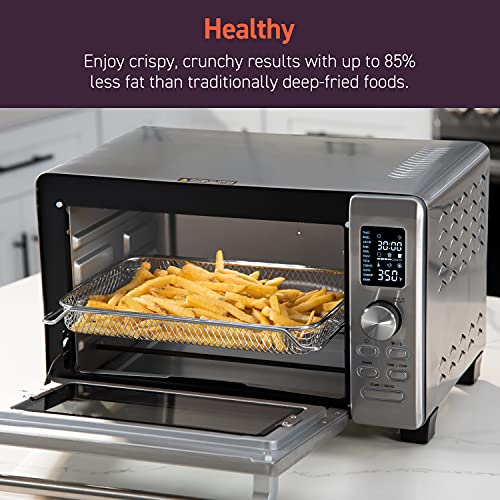 COSORI Air Fryer Toaster CS125-AO 11-in-1 Convection Oven Countertop 12 inch Pizza, 6 Slices of Toast, 30 Recipes & 4 Accessories Included, Smart-WiFi, 26.4QT, Stainless Steel