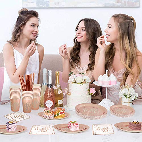 30th Birthday Decorations for Women, Dirty 30 Rose Gold Birthday Party Supplies for Women With Birthday Banner, Table Runner, Curtains, Cake Topper, Plates, Cups and More for 24 Guest -JSN PARTY