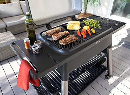 Everdure FURNACE 3-Burner Gas Grill, Liquid Propane Portable BBQ Grill with Die-Cast Aluminum Body and Fast-Ignition Technology, 466 Square Inches of Grilling Surface, Adjustable Height, Matte Black