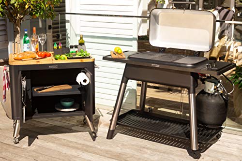 Everdure FURNACE 3-Burner Gas Grill, Liquid Propane Portable BBQ Grill with Die-Cast Aluminum Body and Fast-Ignition Technology, 466 Square Inches of Grilling Surface, Adjustable Height, Matte Black