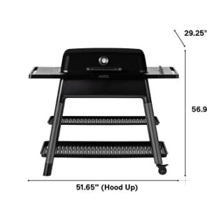 Everdure FURNACE 3-Burner Gas Grill, Liquid Propane Portable BBQ Grill with Die-Cast Aluminum Body and Fast-Ignition Technology, 466 Square Inches of Grilling Surface, Adjustable Height, Matte Black