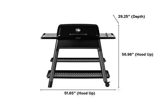 Everdure FURNACE 3-Burner Gas Grill, Liquid Propane Portable BBQ Grill with Die-Cast Aluminum Body and Fast-Ignition Technology, 466 Square Inches of Grilling Surface, Adjustable Height, Matte Black