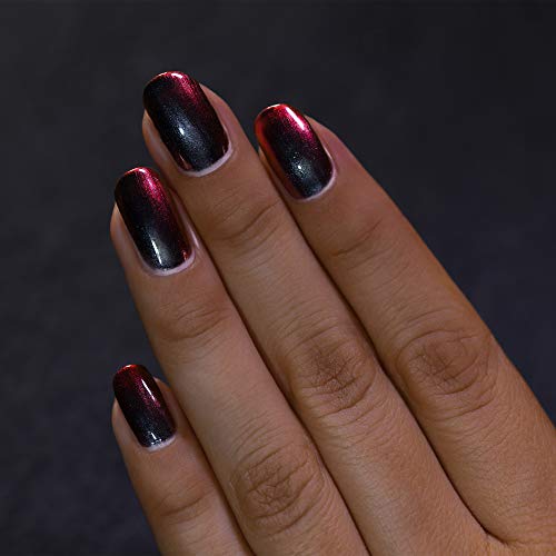 ILNP Eclipse - Black to Red Ultra Chrome Nail Polish