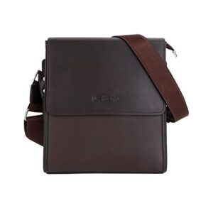 leathario men's leather shoulder bag crossbody bag for men small messenger for work business satchel travel
