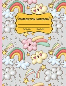 composition notebook: college ruled paper notebook journal | blank lined workbook for teens kids students for home school college | cute unicorn pattern | paper unicorn